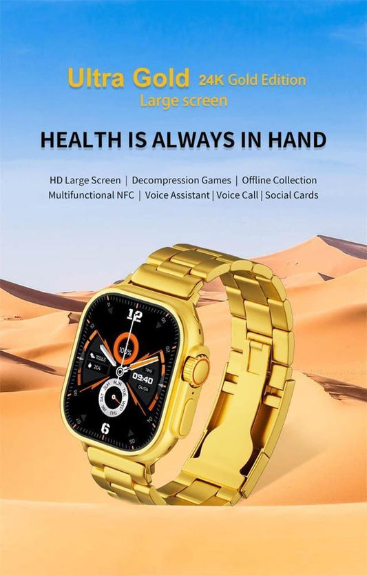 24k Gold Edition Smart Watch,Pack of 10